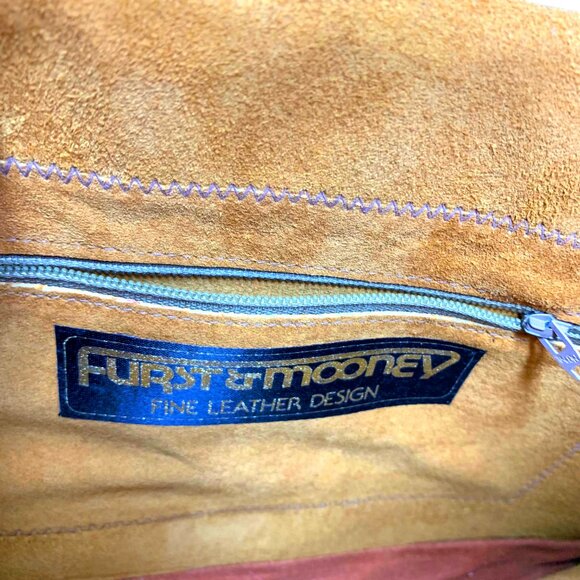 VTG  Furst & Mooney Handmade Textured Leather‎ with Exotic Skin Envelope Clutch - Picture 2 of 12